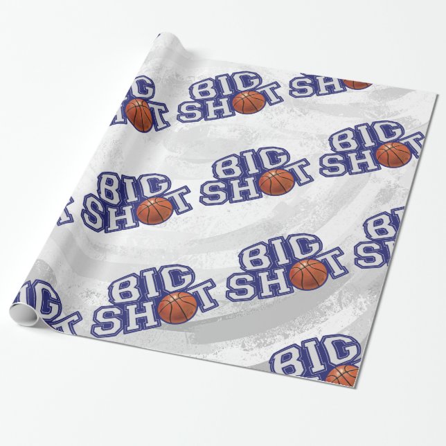 Big Shot Basketball Wrapping Paper (Unrolled)