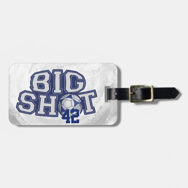 Big Shot Soccerball Luggage Tag (Front Horizontal)