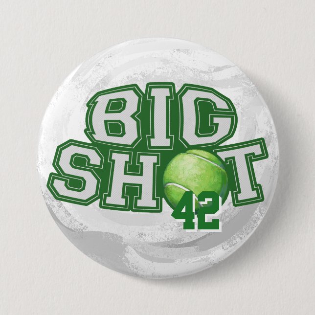 Big Shot Tennis Ball 7.5 Cm Round Badge (Front)