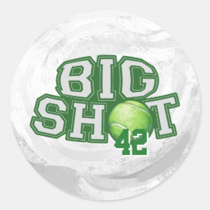 Big Shot Tennis Ball Classic Round Sticker