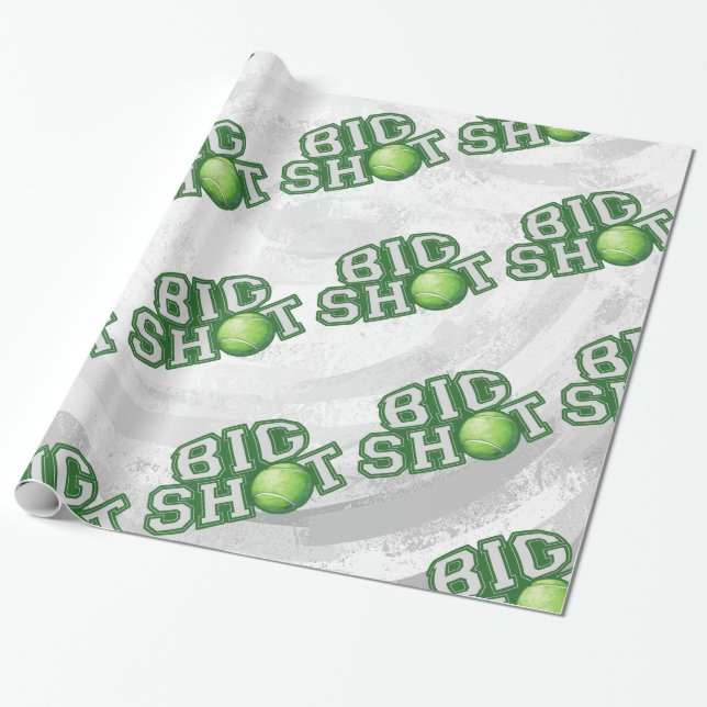 Big Shot Tennis Ball Wrapping Paper (Unrolled)