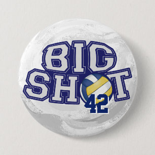 Big Shot Volleyball 7.5 Cm Round Badge