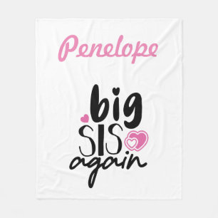 Big Sis Again Fleece Blanket