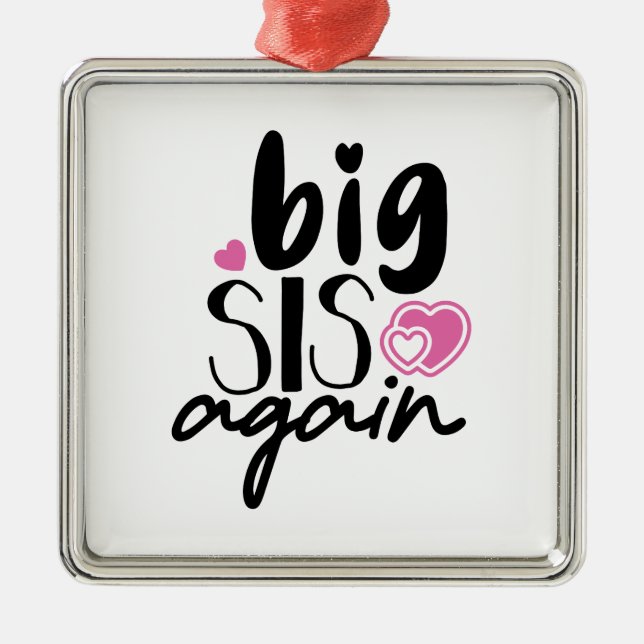 Big Sis Again Metal Tree Decoration (Front)