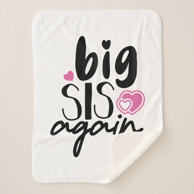 Big Sis Again Sherpa Blanket (Front)