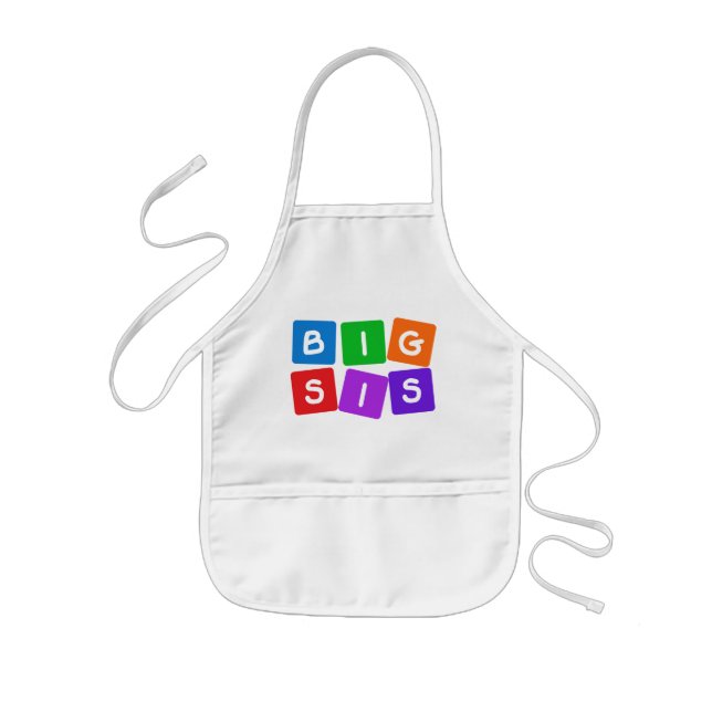 Big Sis apron – choose style & color (Front)