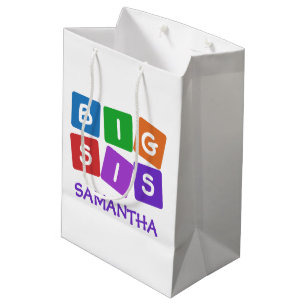 Big Sis custom name gift bags