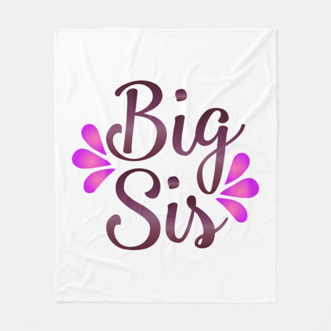 Big Sis Fleece Blanket (Front)