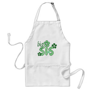 Big Sis Green Flowers Standard Apron