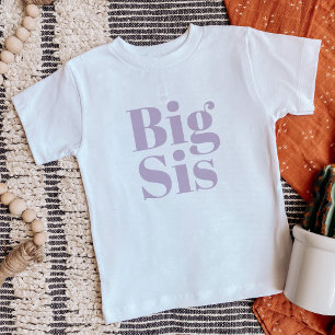 Big Sis Lilac Matching Sibling Family Baby T-Shirt