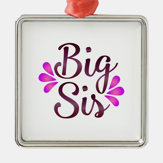 Big Sis Metal Tree Decoration (Front)