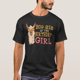 Big Sis Of The Birthday Girl LLama Bday Party Cele T-Shirt