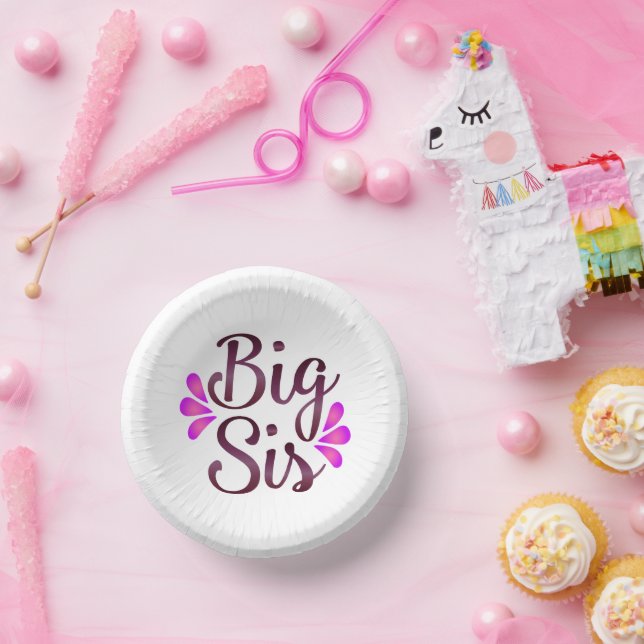 Big Sis Paper Plate (Party)