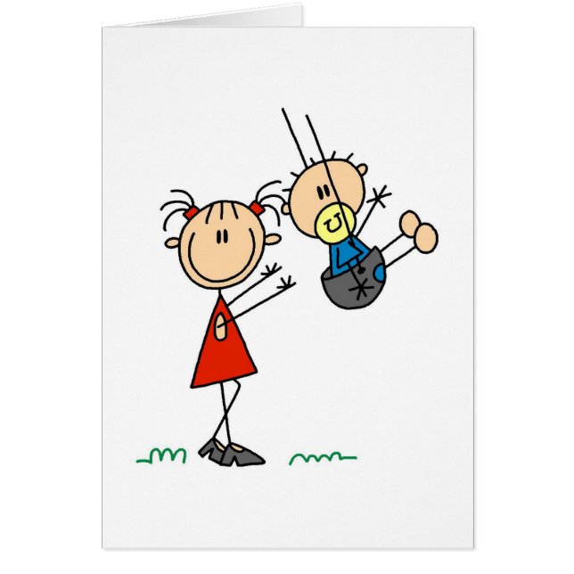 Big Sis with Little Brother Cards and Stickers (Front)