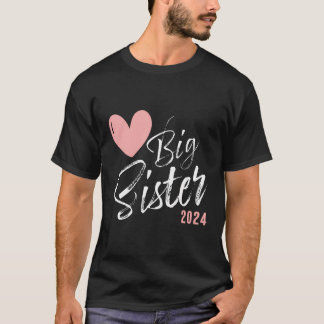 Big Sister 2024 - Big Sis 2024 Heart Girl T-Shirt