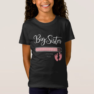 Big Sister 2025 Loading Pregnancy Announcement T-Shirt