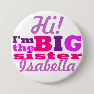 big sister 7.5 cm round badge