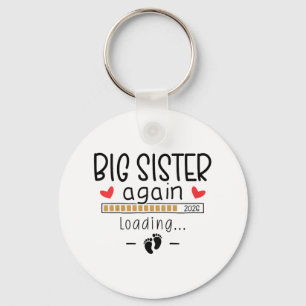 Big Sister Again 2026 Baby 3 Pregnancy Announcemen Key Ring