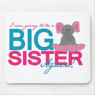 Big Sister Again Elephant Mouse Mat