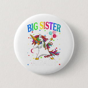 Big Sister Again Sibling older daughter T-Shirt 6 Cm Round Badge