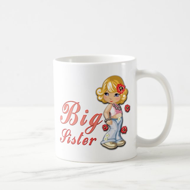 Big Sister and Flowers Coffee Mug (Right)