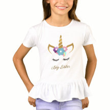 Big Sister Announcement Unicorn Tee