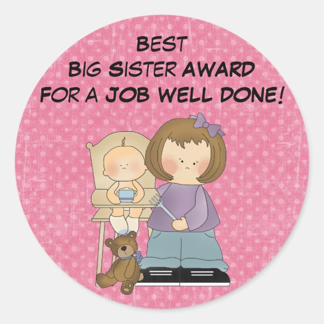 Big Sister Award sticker (Front)