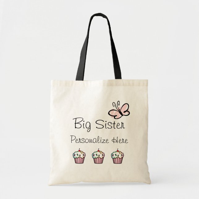Big Sister Baby Love Tote Bag (Front)
