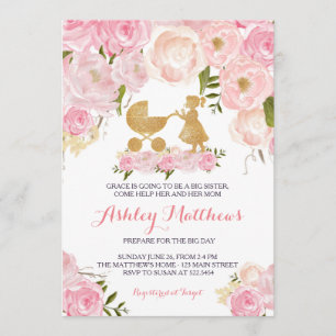 big sister baby shower invite