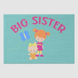 Big Sister Baby Sister with Butterfly Gift  Tissue Paper