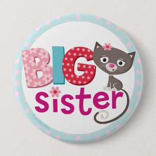 Big sister Badge/Button 10 Cm Round Badge