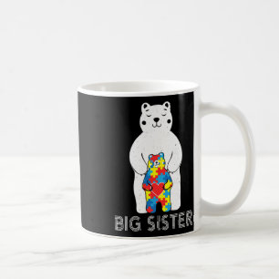 Big Sister Bear Autism Awareness Love Support Mum Coffee Mug