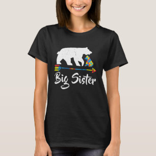 Big Sister Bear Autism Awareness Proud Autism T-Shirt