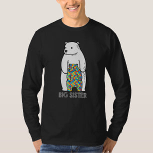 Big Sister Bear Autism Awareness T-Shirt