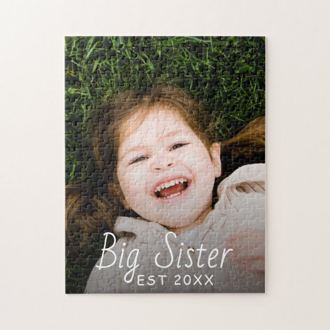 Big Sister Big Brother New Sibling Birth Photo Jigsaw Puzzle (Vertical)