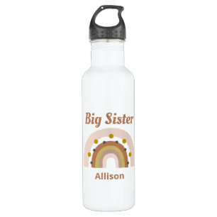Big Sister Boho Rainbow Personalized Name 710 Ml Water Bottle