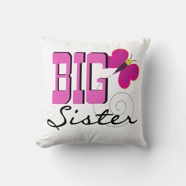 Big Sister - Butterfly Gifts Cushion (Front)