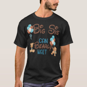 Big Sister Can Bearly Wait Bear Gender Neutral Boy T-Shirt