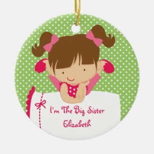 Big Sister Christmas Ornament Sweet Blonde Girl