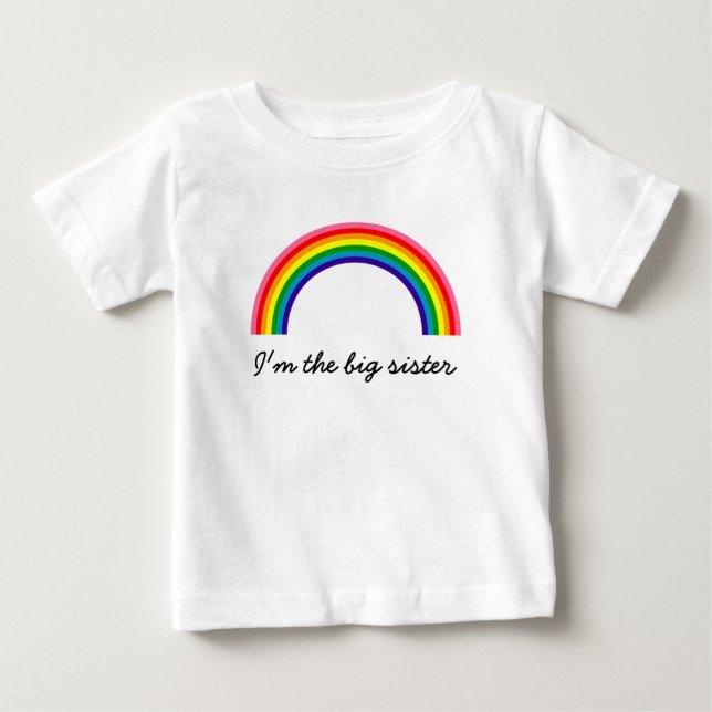 Big Sister Customisable Rainbow Tee (Front)