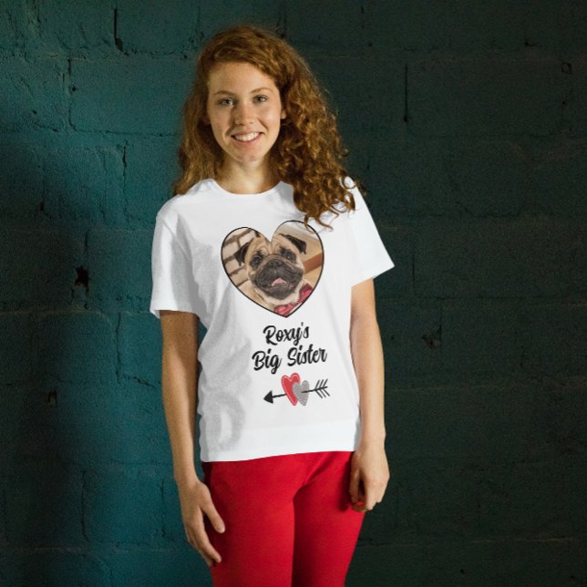 Big sister customised dog photo T-Shirt (Creator Uploaded)