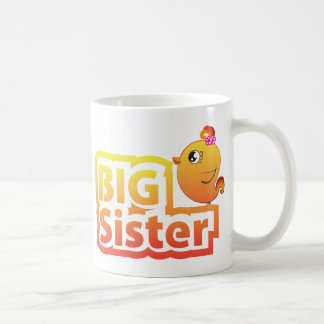 Big sister cute baby chicken bird mug
