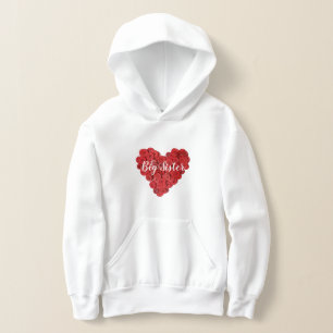 Big Sister Cute Beautiful Text Red White Heart