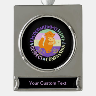 Big Sister - Cute Fox New Baby Sibling Love Silver Plated Banner Ornament