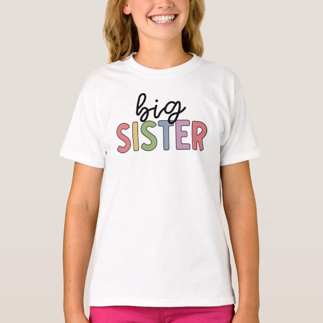Big Sister Cute Promoted to Sister T-Shirt (Front)