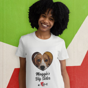 Big sister dog personalised photo T-Shirt