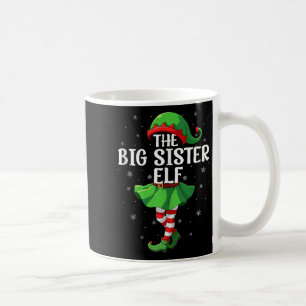 Big Sister Elf Christmas Girls Women Elf Squad Xma Coffee Mug