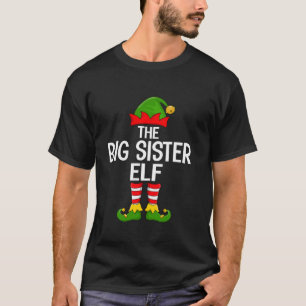 Big Sister Elf Xmas Matching Family Elf Squad Chri T-Shirt