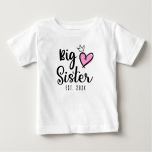 Big Sister EST 2021, pregnancy reveal Baby T-Shirt