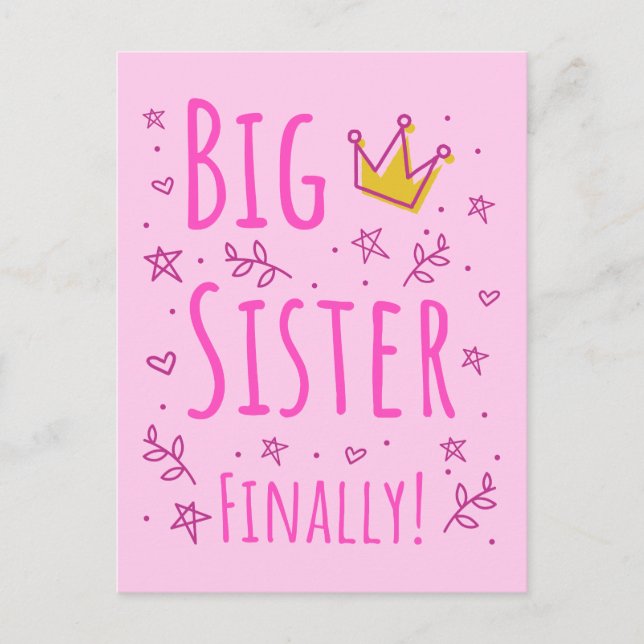 Big Sister Finally III Postcard (Front)